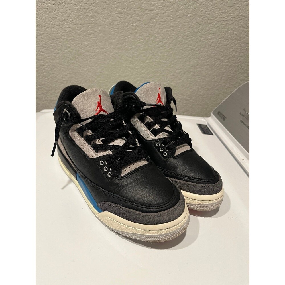 Nike Air Jordan 3 Retro Rare Air Black Blue Grey Red Youth Size 6Y